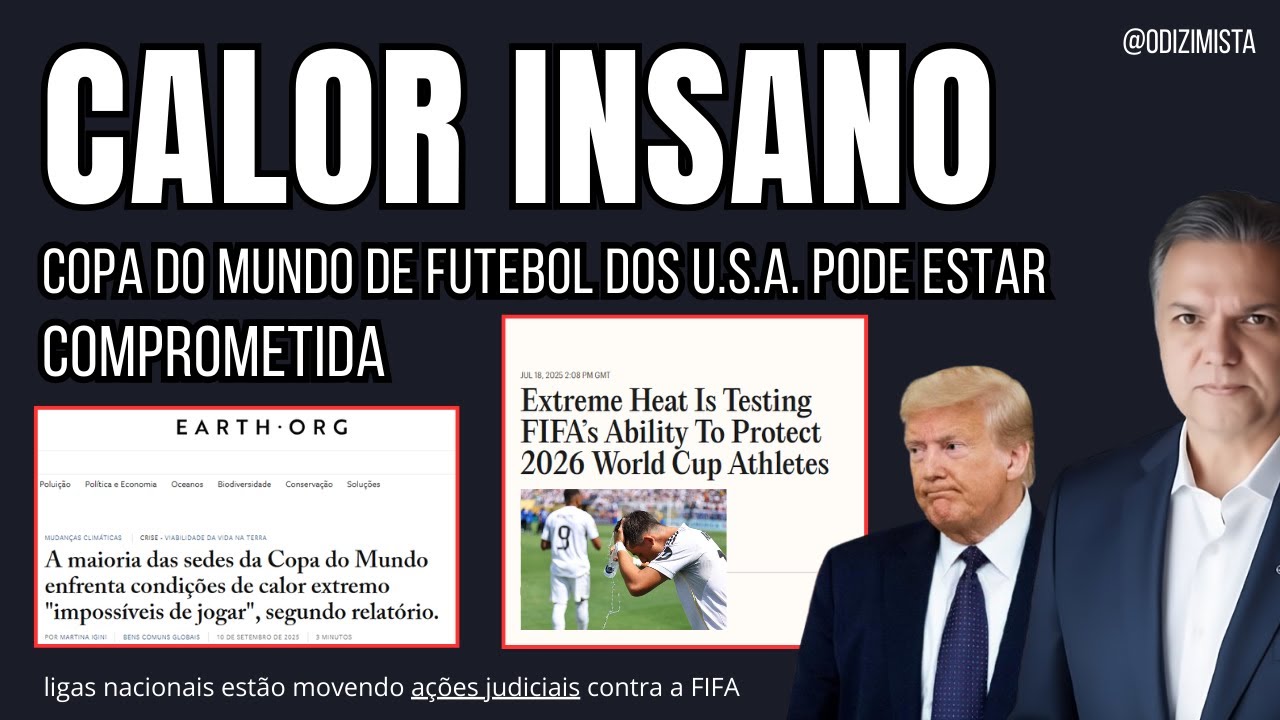 A Copa do Mundo FIFA 2026, sediada em parte nos Estados Unidos, traz um desafio climático