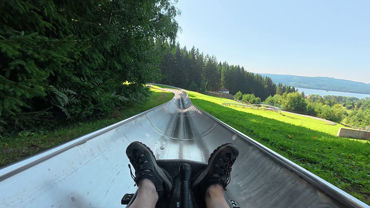 Wiegand Sommerrodelbahn Korytová Bobová Dráha Slideland Bobovka Lipno 2025 Onride POV
