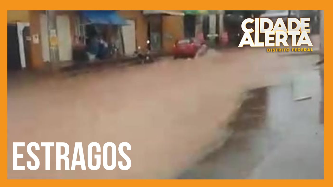 Moradores reclamam que chuvas alagam ruas do Entorno do DF