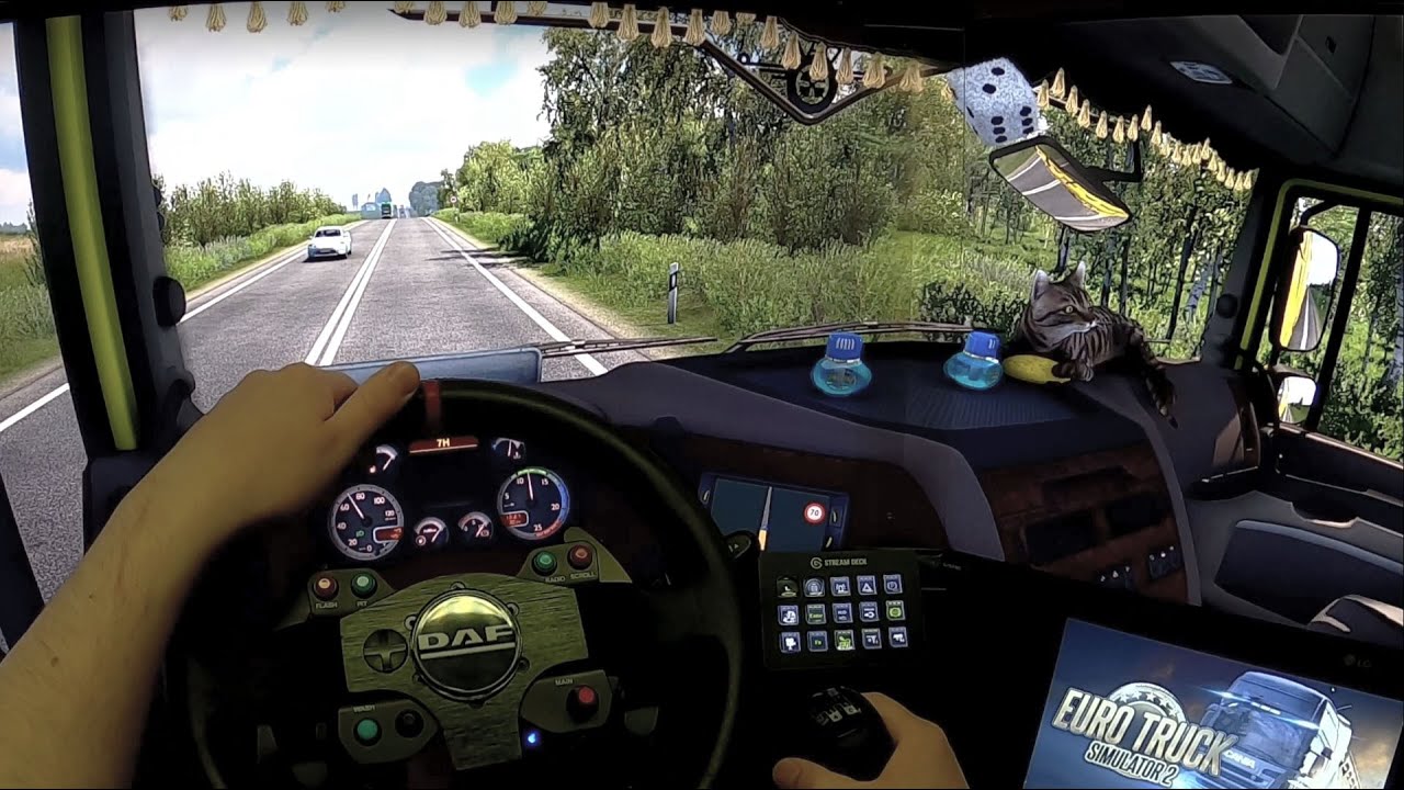 #EuroTruckSimulator2: POV DAF XF 105  #3монитора #TripleScreen #ThrustMasterT300 #ShifterTH8A