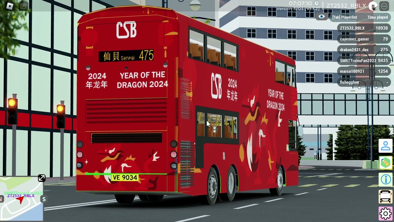 Sunshine Islands | VE9034 on 475 | with CSB Year Of The Dragon 2024 ad at Emerald Pizza bus stop