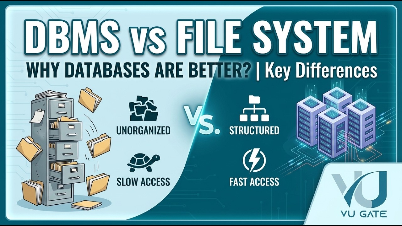 DBMS vs File System: Why Databases are Better? | Key Differences | VU Gate