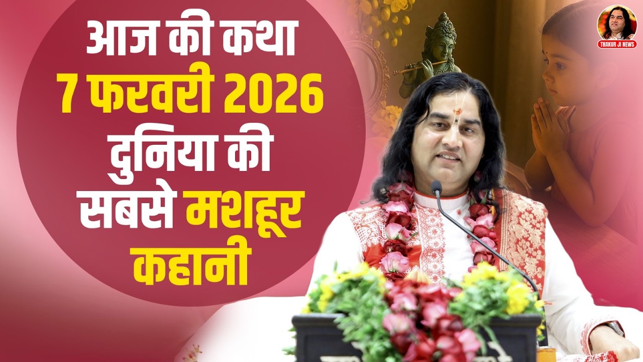 आज की कथा || 7 फरवरी 2026 || दुनिया की सबसे मशहूर कहानी || Shri Devkinandan Thakur Ji Maharaj