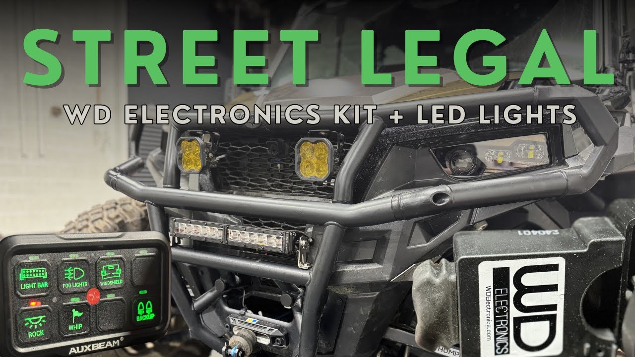 WD Electronics Street Legal Kit + Diode Dynamics Stage Series + Rock & Whip Lights - Polaris General