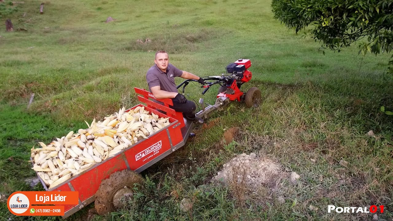 CARRETA TRACIONADA  400T 4X4 PARA MOTOCULTIVADORES A GASOLINA. #tratorito