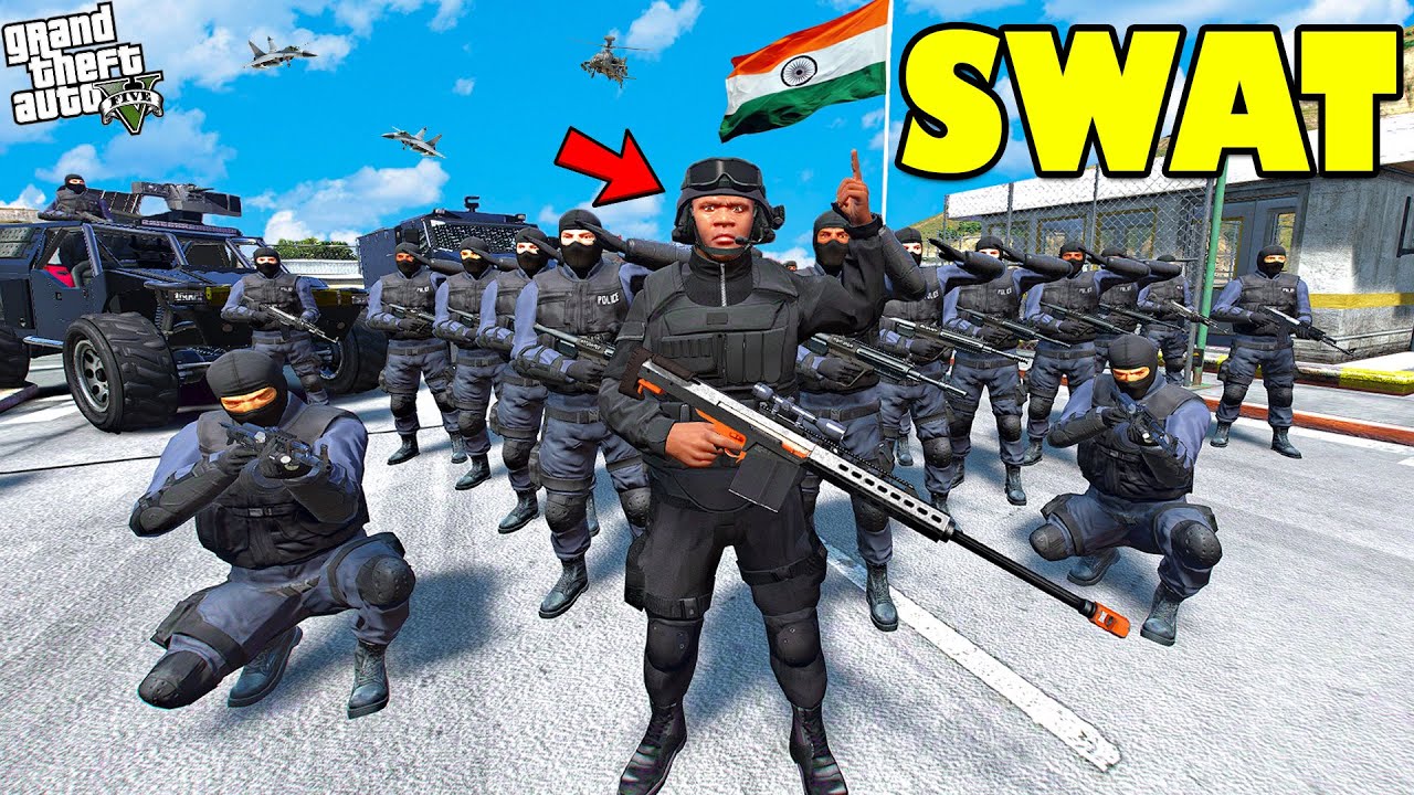 Franklin Becomes the Most Powerful SWAT Officer in GTA 5! | SHINCHAN & CHOP