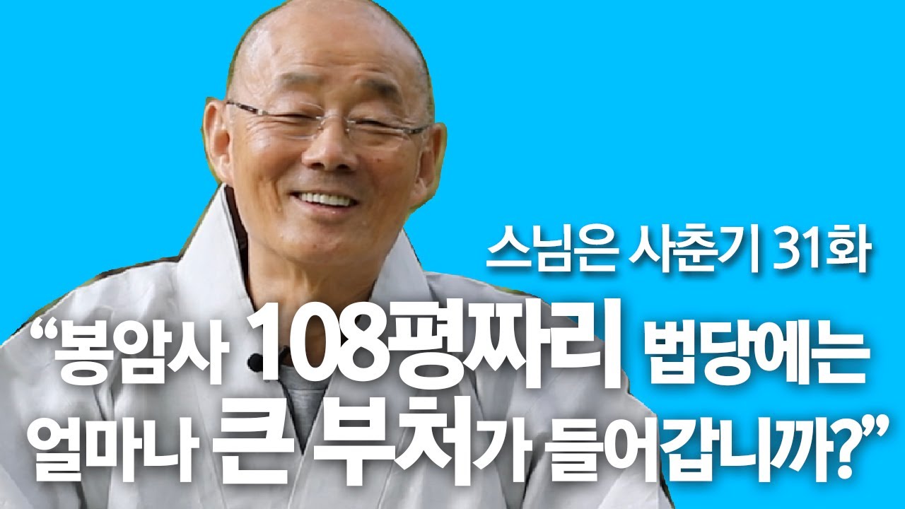 스님은 사춘기 31화. “봉암사 108평짜리 법당에는 얼마나 큰 부처가 들어갑니까?”