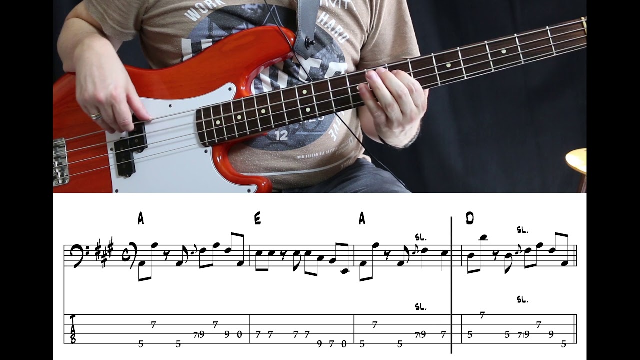 Bruce Springsteen - Glory Days (Bass cover with tabs)