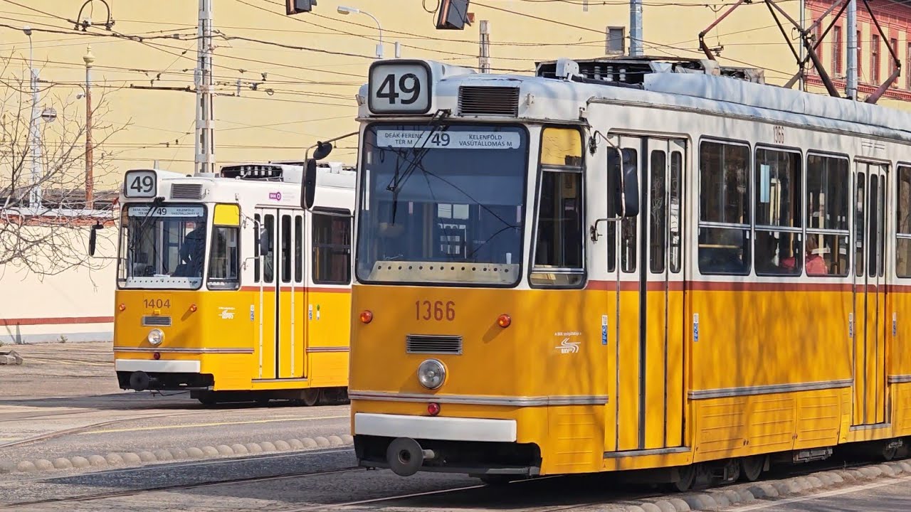 Ganz villamosok a 49-esen és Kelenföld kocsiszínben