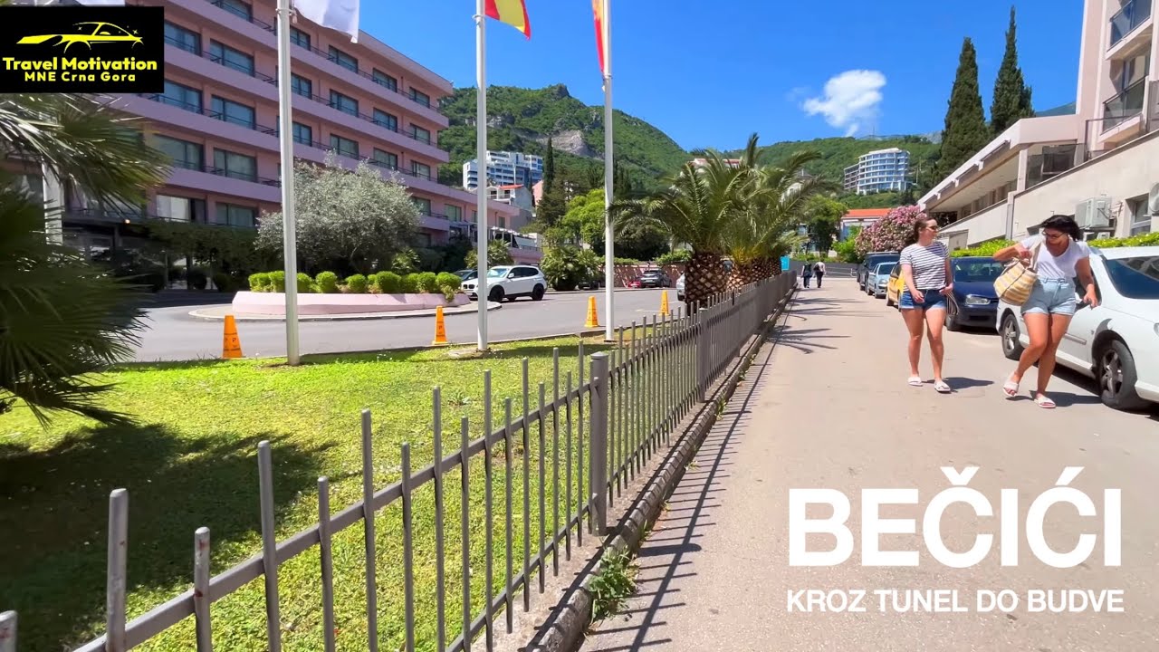 BEČIĆI pored hotela pješke kroz Tunel do BUDVE Jul 2025 - BEČIĆI to BUDVA Walking Tour via tunnel