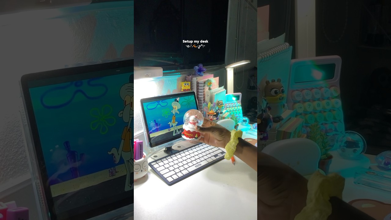 Old Desk makeover🥹!! 🌱✨#studytok #studymotivation #pinterest #aesthetic #studygram #lofiplaylist