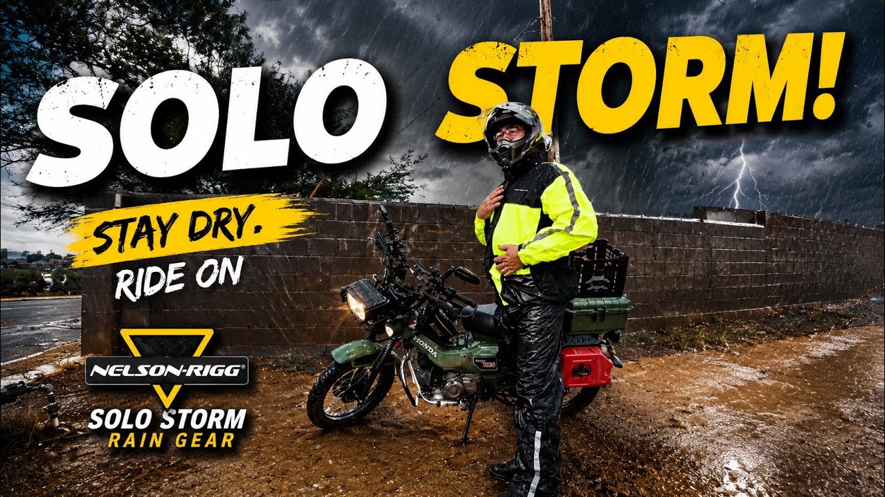 Nelson Rigg Solo Storm Motorcycle Rain Gear vs the Downpour | Real Ride Test