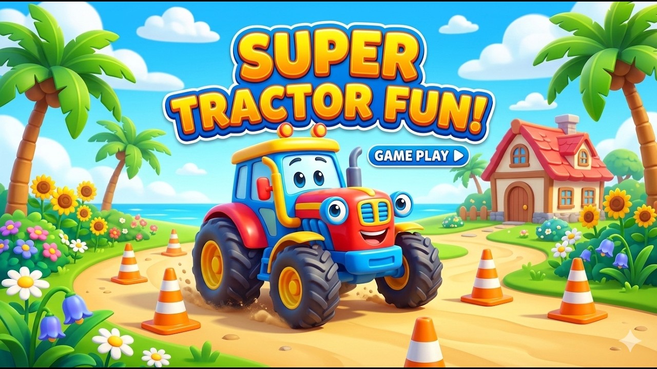 kids Cartoon Tractor Gamepaly Videos #funny #clips #viral #cartoon #gameplay #kids #1