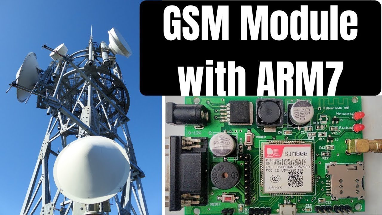 GSM Module Interfacing with ARM7 LPC2148 | SIM800 Module with ARM7
