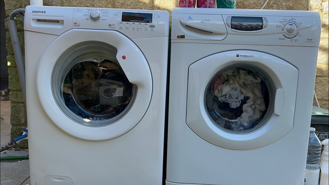 WASH RACE | Hoover Coloureds 40c Vs Hotpoint Colourfast cotton 40c