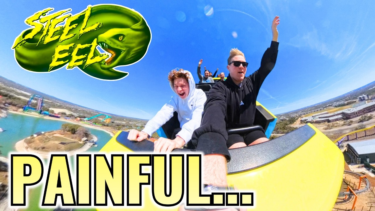 The Most Painful Airtime? - Riding Steel Eel at SeaWorld San Antonio!
