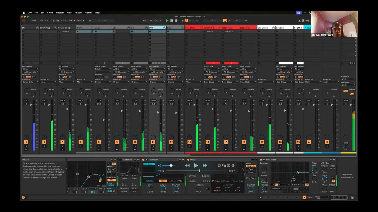Как сделать техно-микс с помощью устройств Ableton Live Stock (139 BPM // Hypnotic Techno)