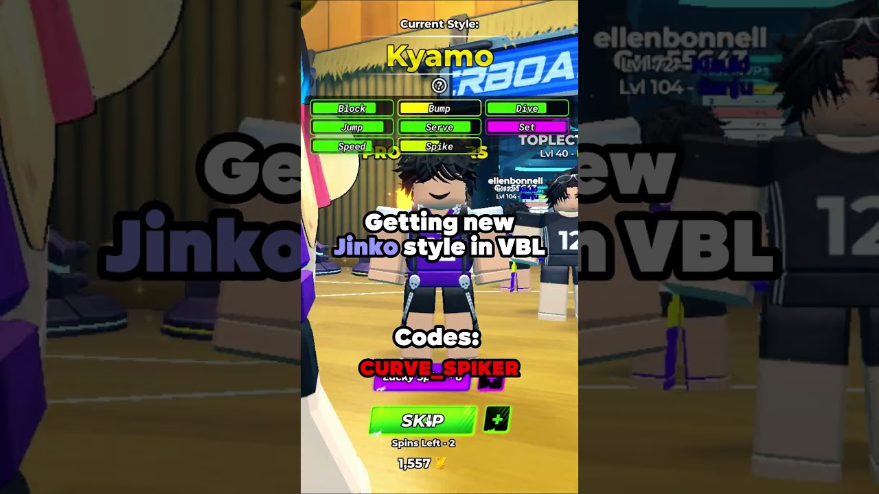 Getting the NEW Jinko style showcase in Volleyball Legends #roblox #shorts