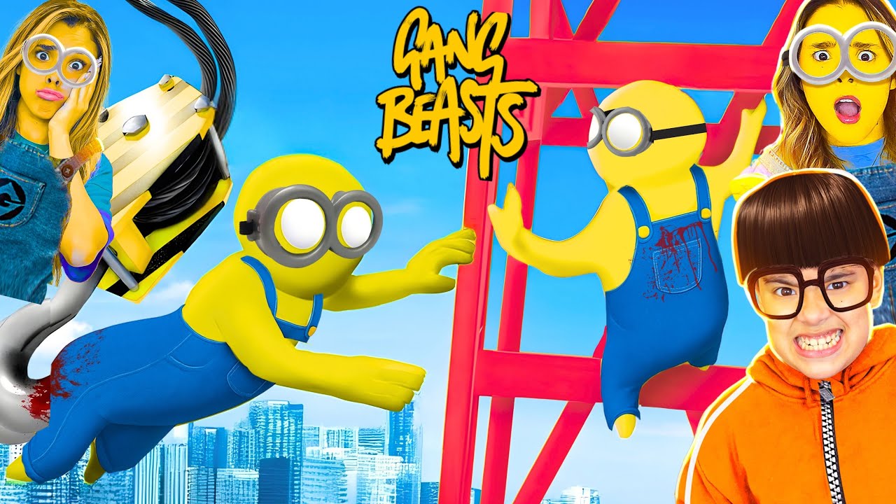 GANG BEASTS DESAFIO se perder VIRAMOS OS MINIONS!