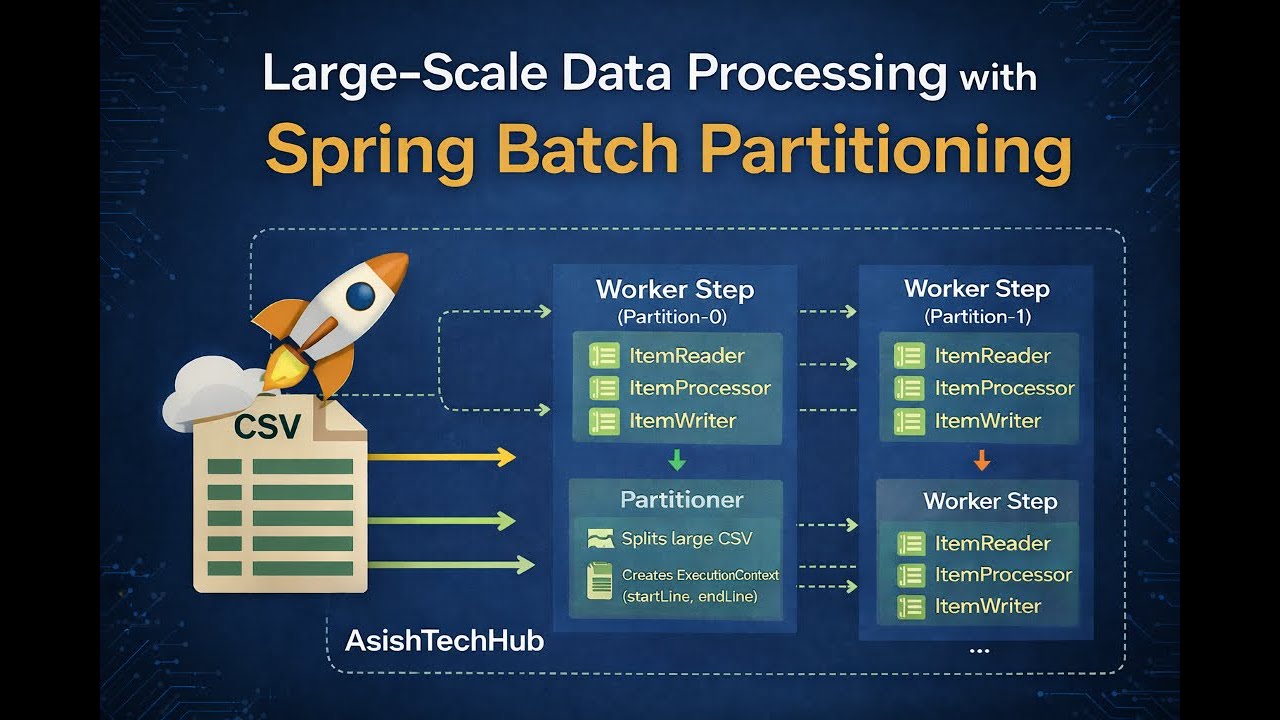 Mastering Spring Batch Partitioning | Step-by-Step Guide | AsishTechHub