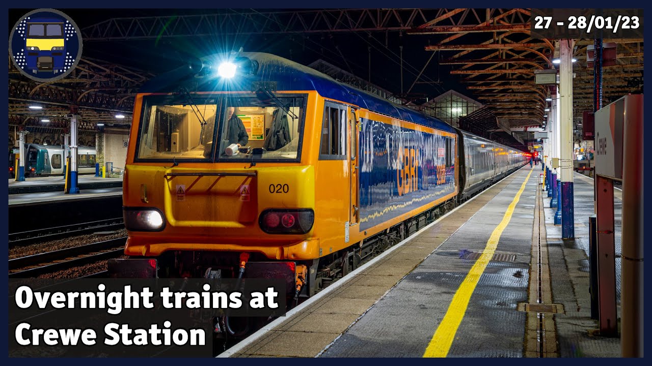 Overnight trains at Crewe Station | 27-28/01/23