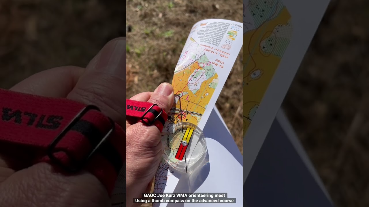 GAOC - Using an orienteering thumb compass 🧭 at Joe Kurz WMA #orienteering #compass
