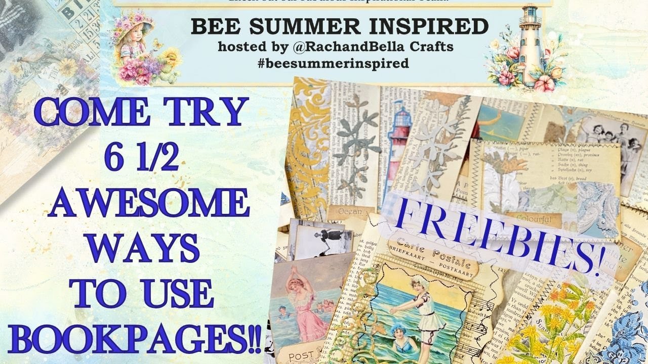 QUICK AND EASY - 6 1/2  AWESOME BOOK PAGE IDEAS WITH COLLAB FREEBIES