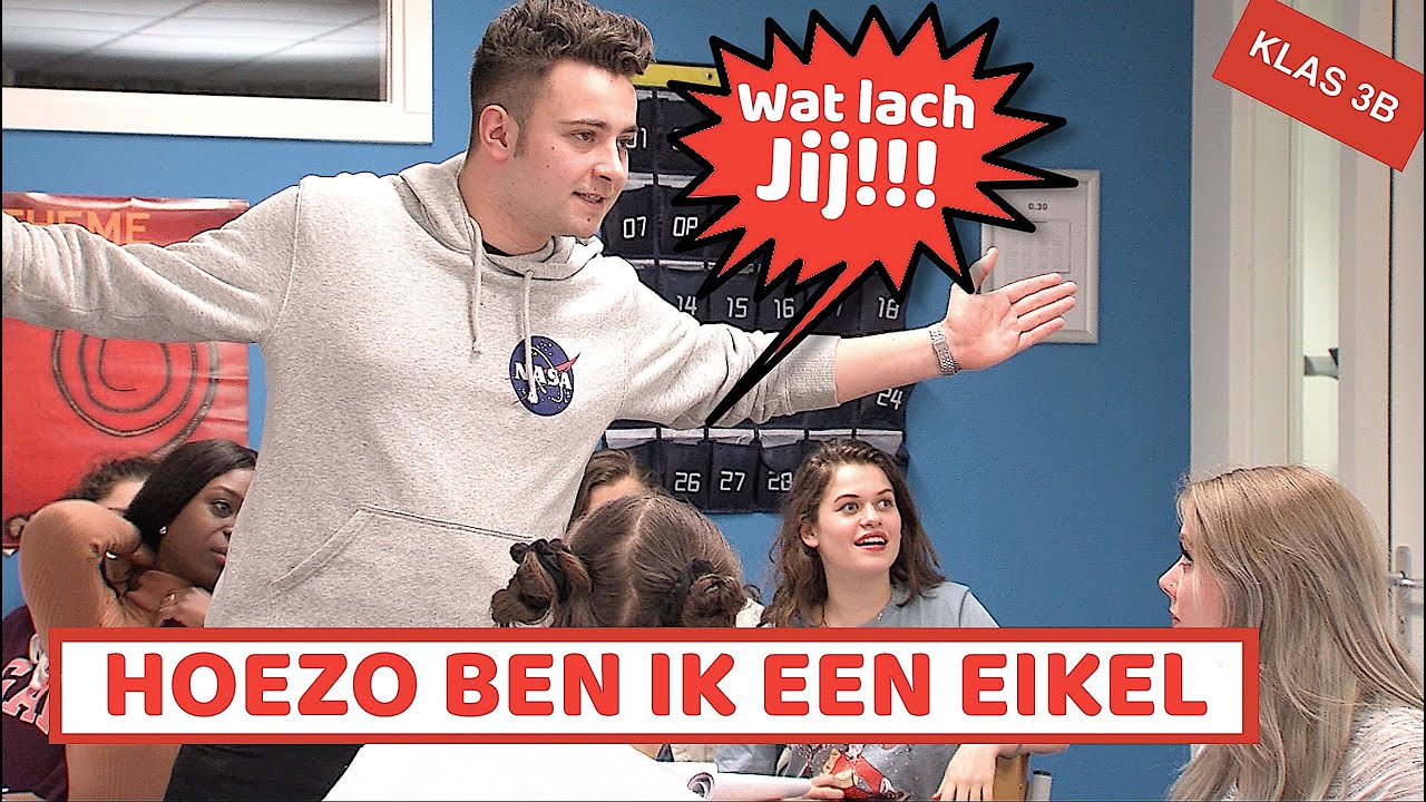 IRRITANTE JONGEN WORDT DOOR MEISJE DE KLAS UITGEZET