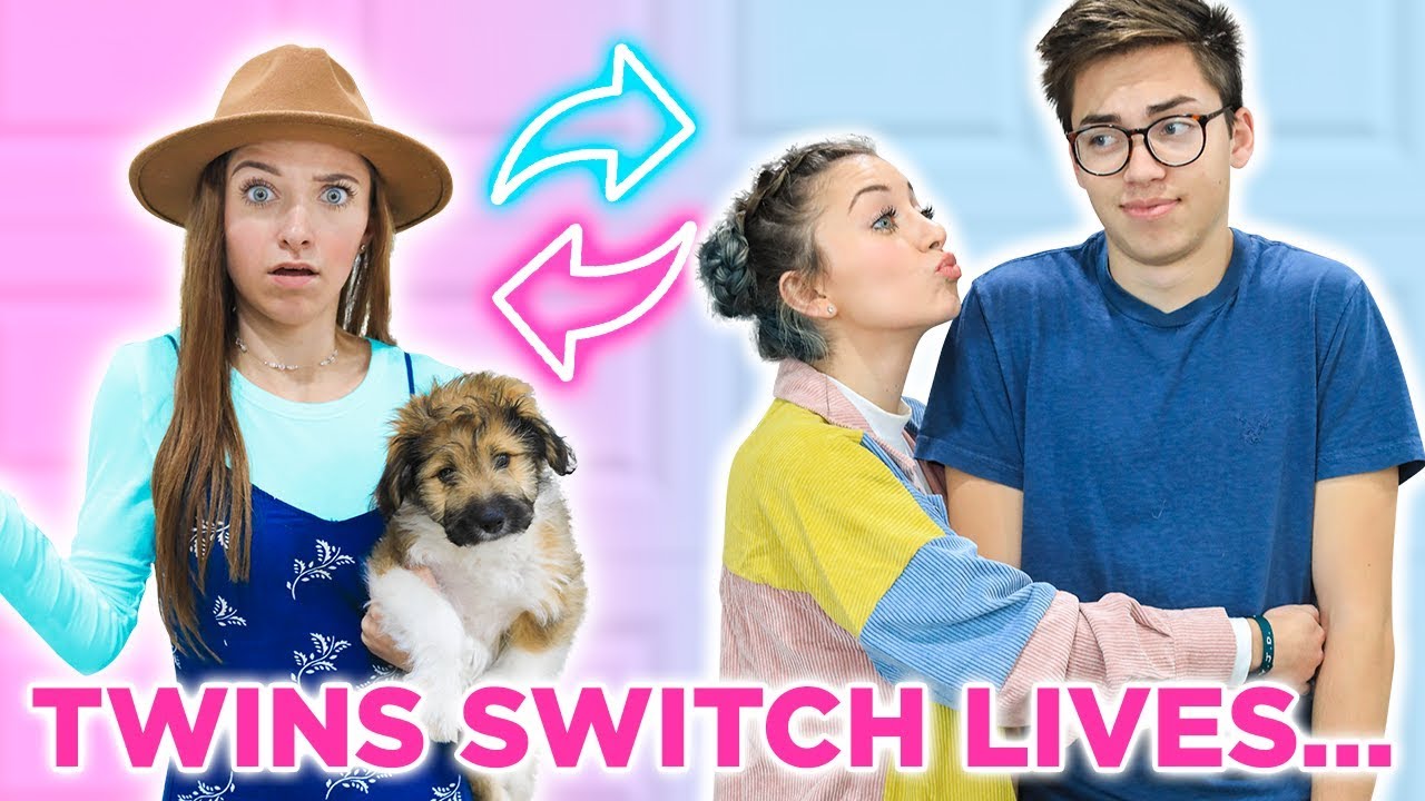 IDENTiCAL TWiNS Switch Lives for 24 HOURS | I kissed my sister’s boyfriend!