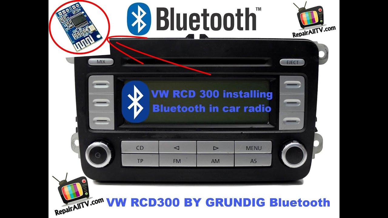 VW RCD 300 installing Bluetooth board in car radio