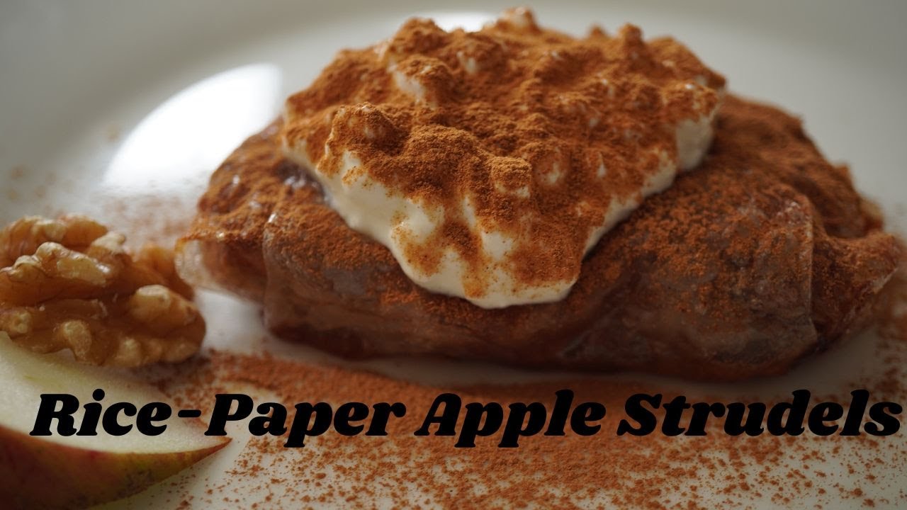Apple cinnamon Strudel Rice Paper Rolls  | Sugar-Free | Gluten-Free