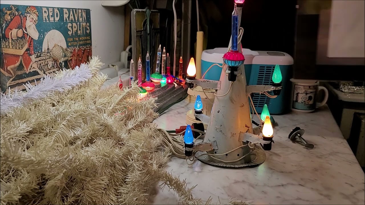 HOW TO  REBUSH REGREEN OR RESTORE A VINTAGE BUBBLE LIGHT TREE