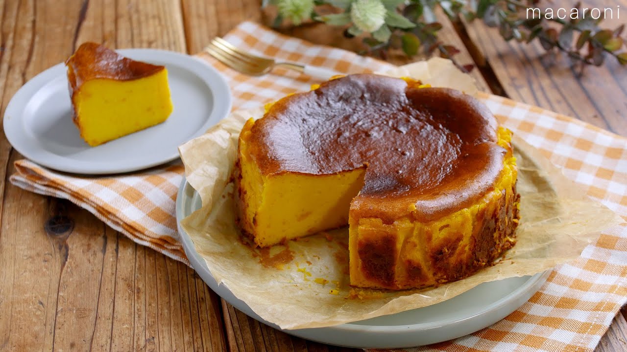 【かぼちゃのバスクチーズケーキ】表面は香ばしく中はしっとり濃厚♪プレゼントにも！