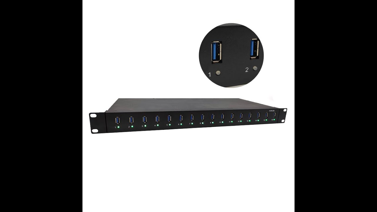 Wholesale Best 16 PORT USB  C charger  High Power  19 Inch 1U Rack Mount