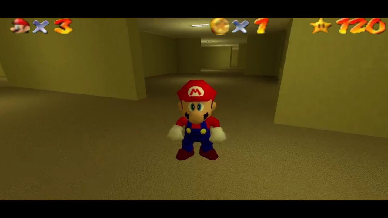 Mario in backrooms