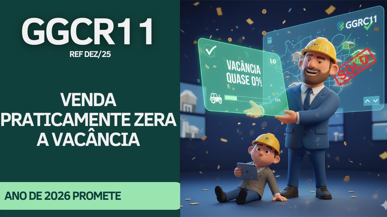 #GGRC11 - FUNDO VENDE ATIVO E FICA COM VACÂNICA QUASE ZERADA