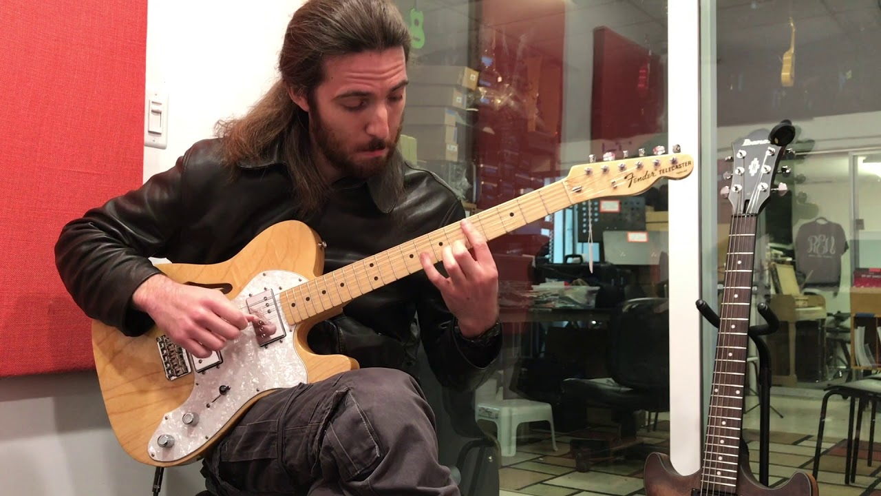Richard plays the '72 Thinline Telecaster Reissue