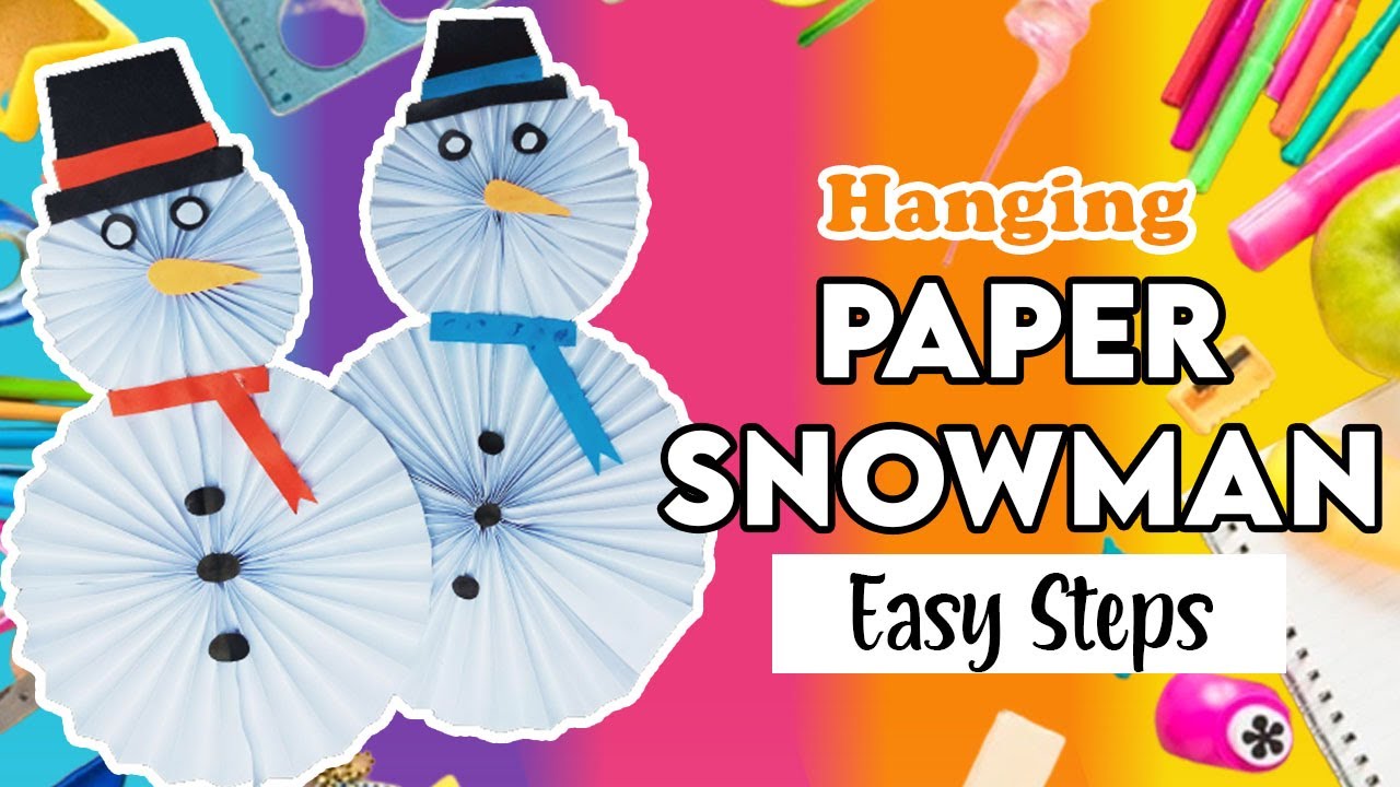 Hanging Paper Snowman #2