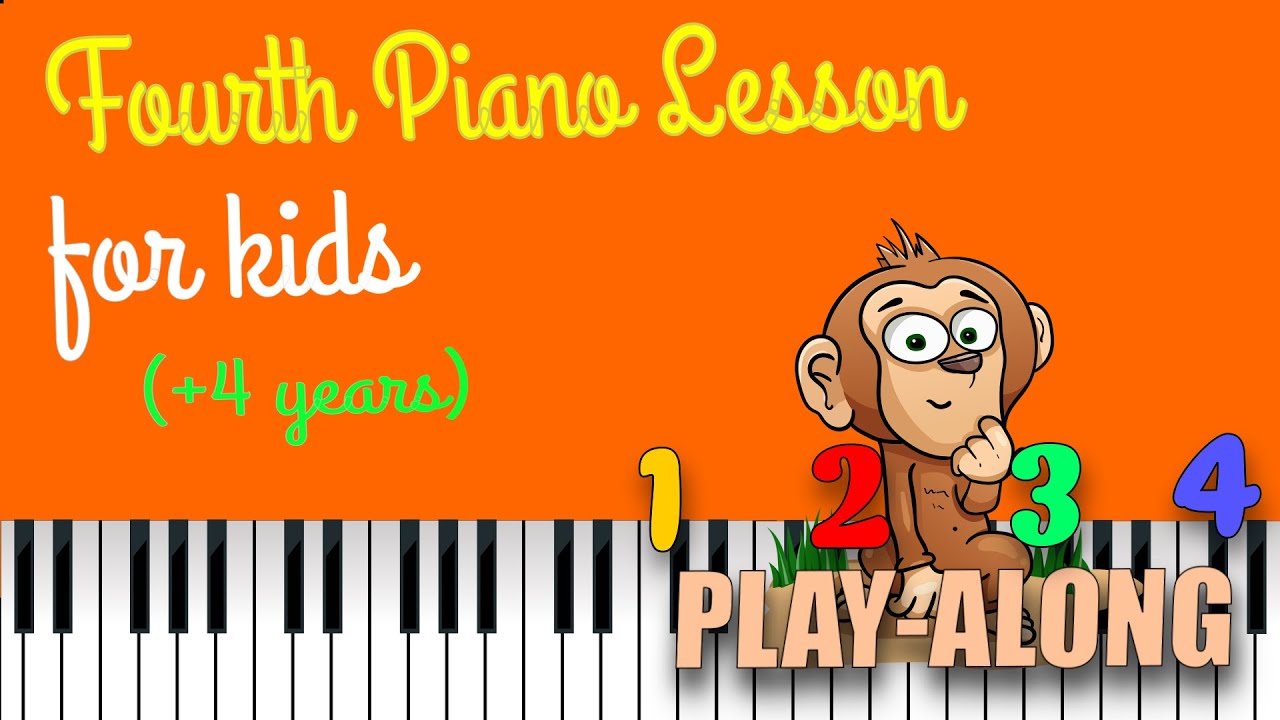 Piano Lesson - E, the new friend (play-along) staff, clefs - (+4 years)