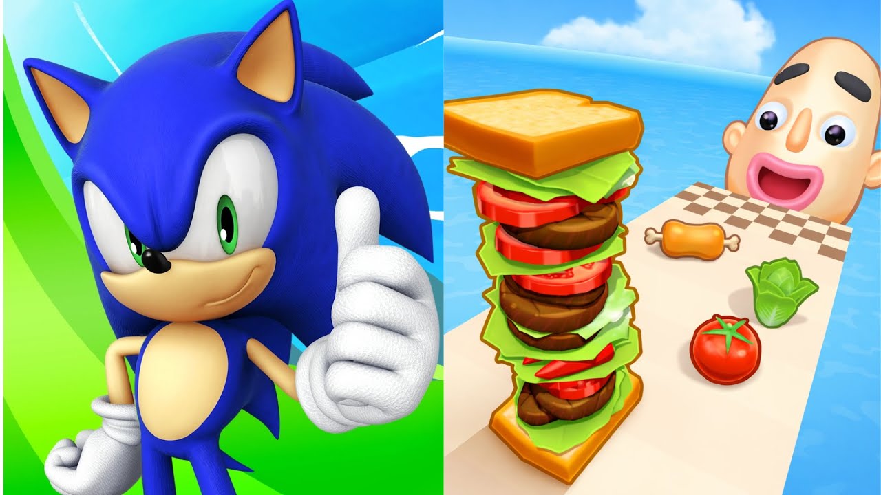 Satisfying ASMR! Sandwich Runner vs Sonic Dash | Latest 2026 Update Gameplay | Android & iOS