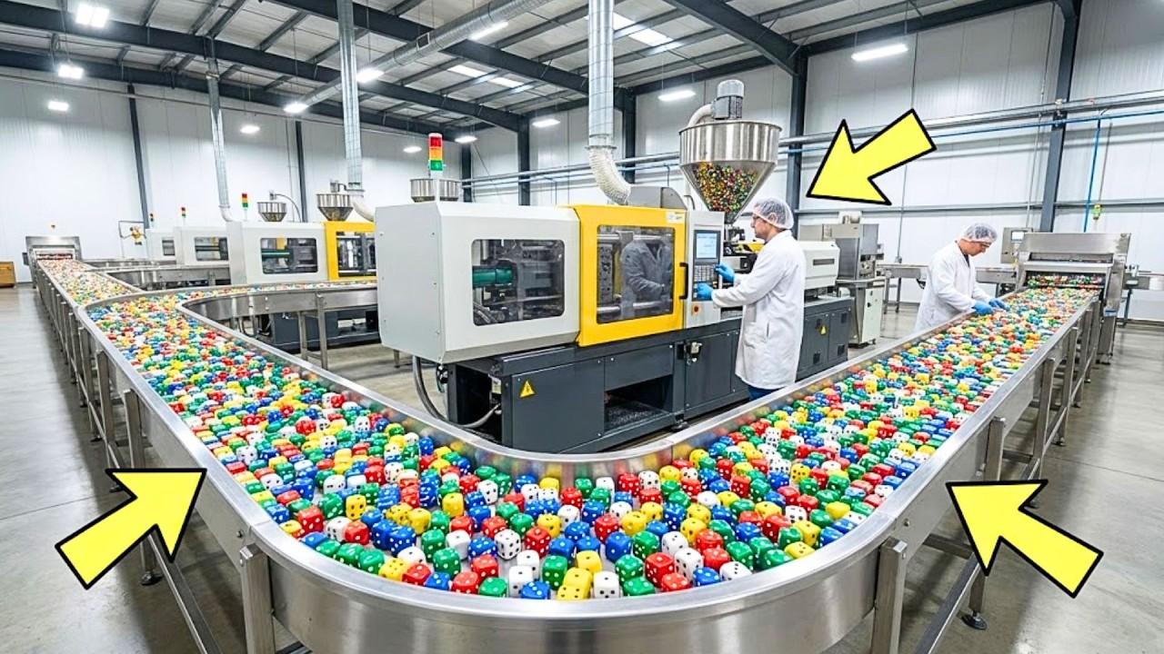 How It's Made the Mass Production of Plastic Dice in Mega Factory