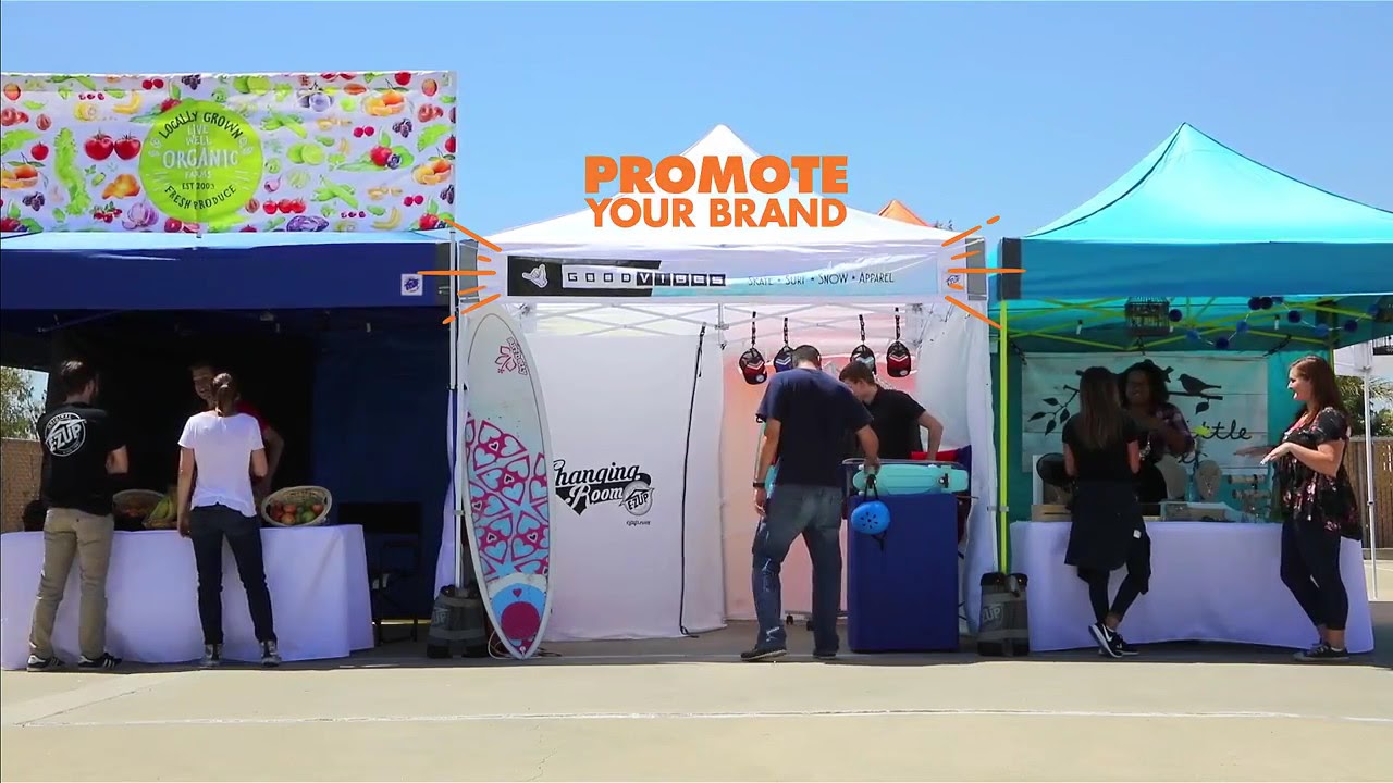 E-Z UP&reg;  Custom Banner for ES100s&trade; portable shelter