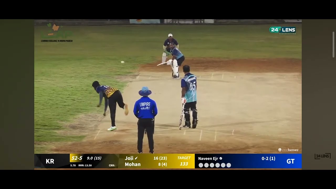 My bowling in leap cricket tournament against krishna district 