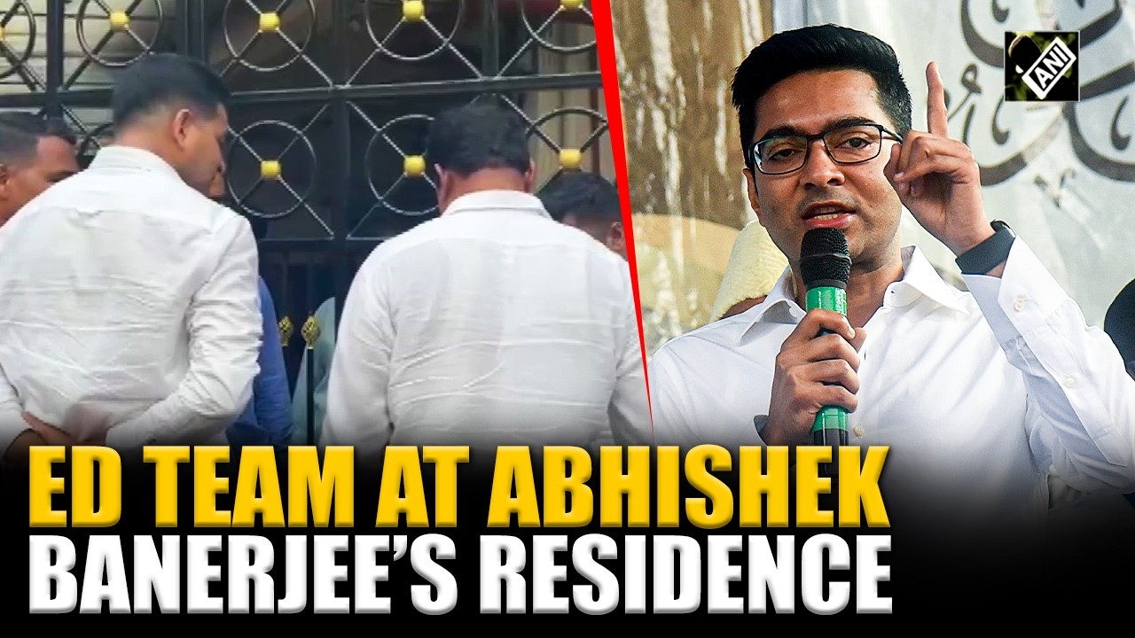 ED team reaches TMC MP Abhishek Banerjee&rsquo;s residence to serve summons in money laundering case