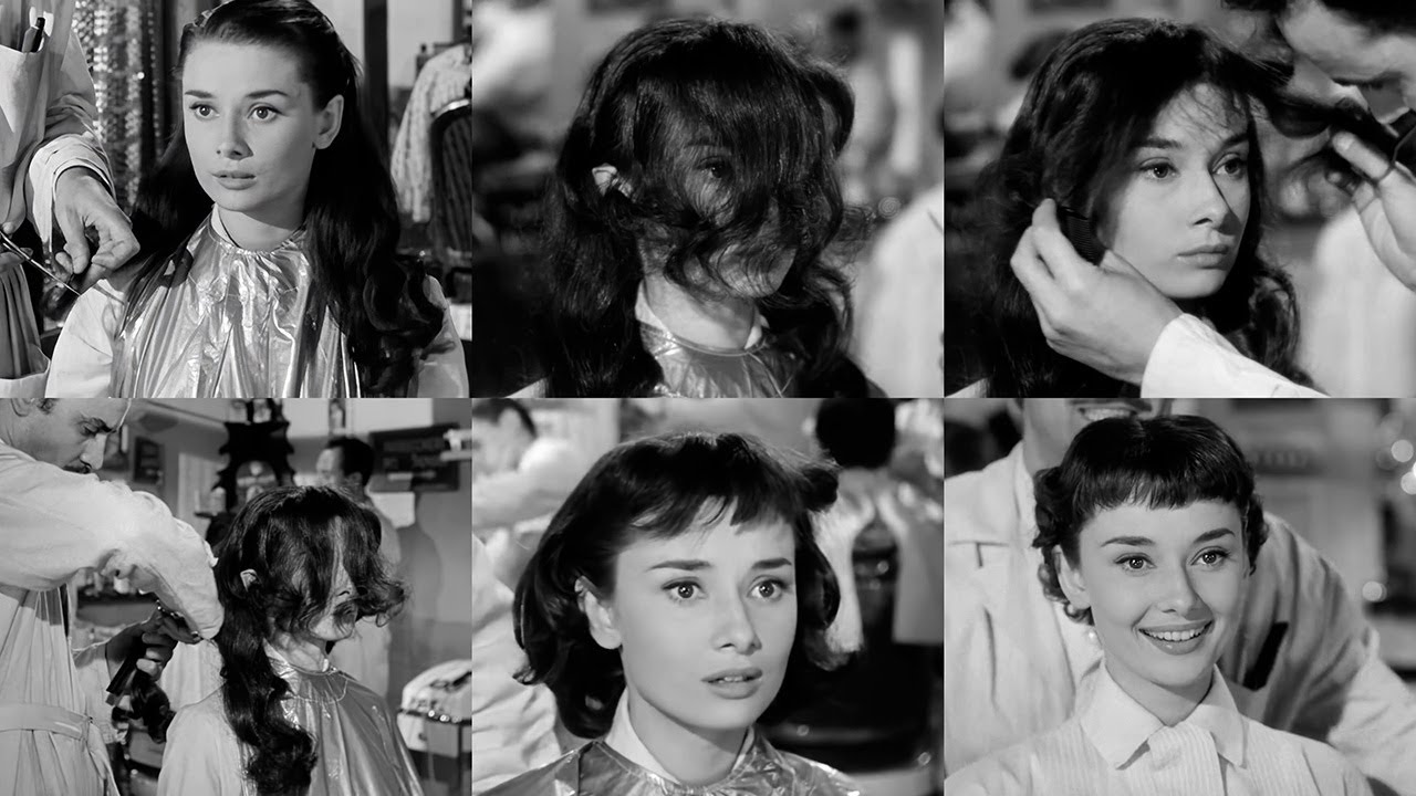 Roman Holiday | Audrey Hepburn's Haircut (1080p Crop, Reframe and Remaster)