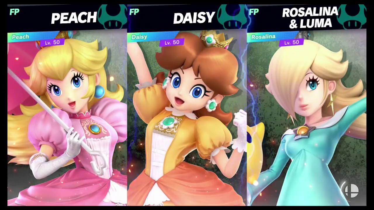 Super Smash Bros Ultimate Amiibo Fights Request #357 Peach vs Daisy vs Rosalina