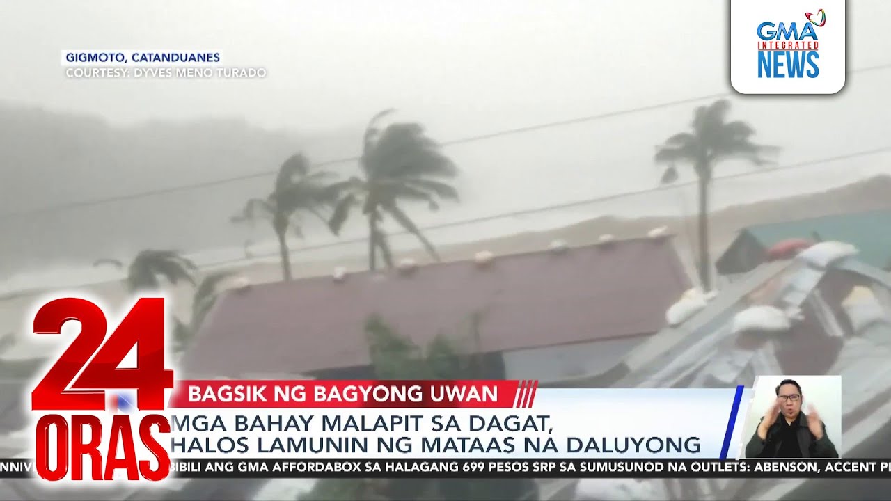 Twins killed by landslide as Super Typhoon Uwan pounds the Philippines | 24 Oras