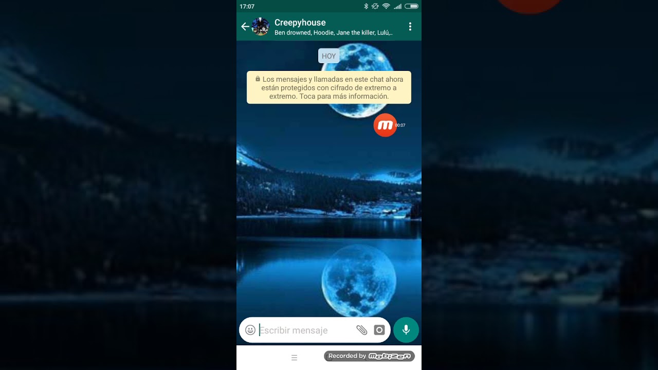 Grupo de WhatsApp con los Creepypasta.