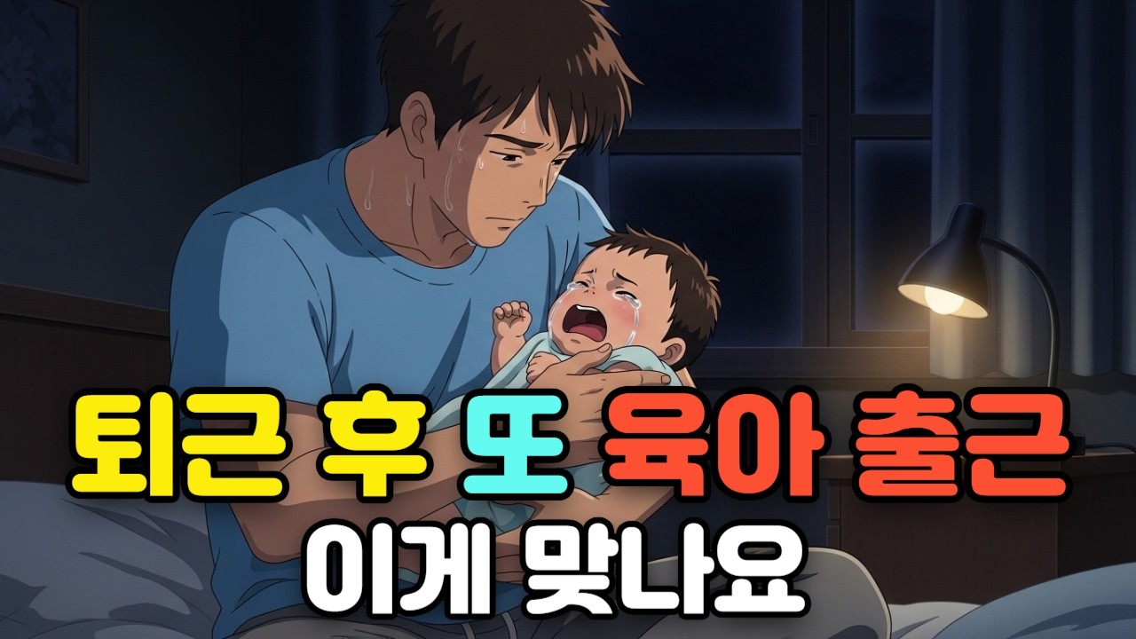 외벌이 남편 퇴근 후 제2의 육아 출근 이게 맞나요?