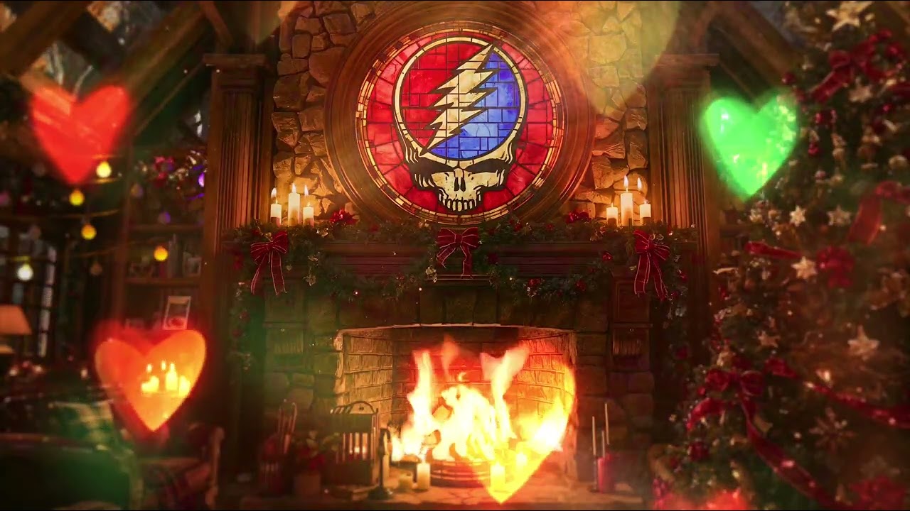 Grateful Dead 12/27/79 Oakland | Full Concert | Yule Log Winter Fireplace Visuals Holiday